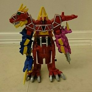 One robot transforming to 3 dinosaurs